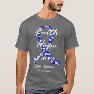 Usher Syndrome Awareness Faith Hope Liebe Hope Hop T-Shirt