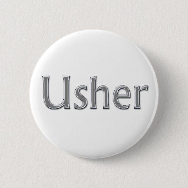 Usher Wedding Button (Vorderseite)
