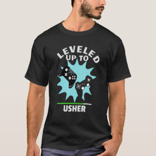 Usher Wedding Gift Funny Leveled Up Gamer T-Shirt