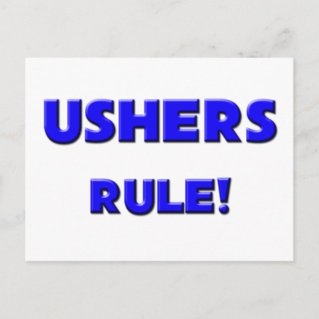 Ushers Rule! Postkarte (Vorderseite)