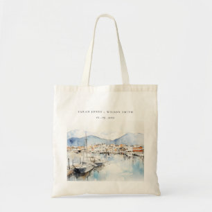 Ushuaia, Argentinien Aquarell-Landschaft Hochzeit Tragetasche