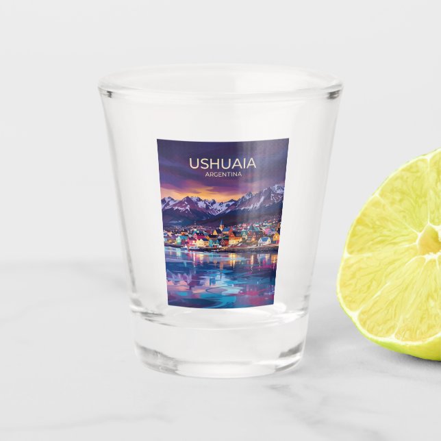 Ushuaia Argentinien Schnapsglas (Vorderseite)