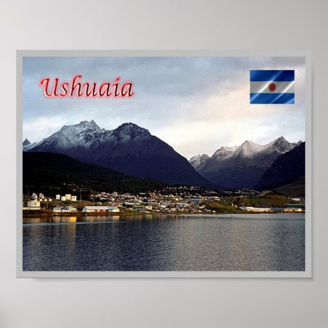 Ushuaia - Nachts - Argentinien - Poster (Vorne)