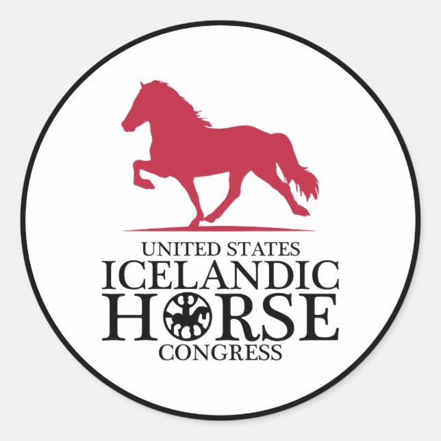 USIHC-Aufkleber Runder Aufkleber (Vorderseite)