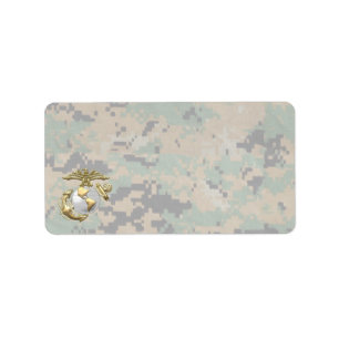 USMC Adler, Globe & Anchor (EGA) [3D] Adressaufkleber