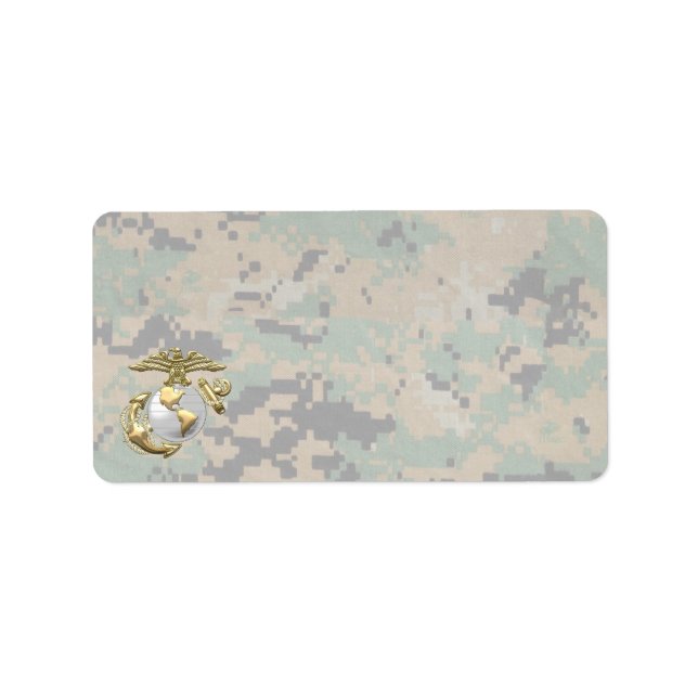 USMC Adler, Globe & Anchor (EGA) [3D] Adressaufkleber (Vorne)