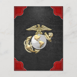 USMC Adler, Globe & Anchor (EGA) [3D] Postkarte