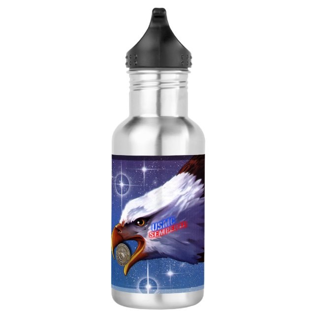 USMC American Eagle United States Marine Edelstahlflasche (Rechts)