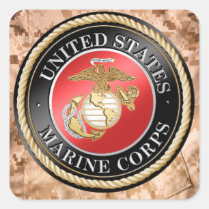 Usmc-Aufkleber Quadratischer Aufkleber