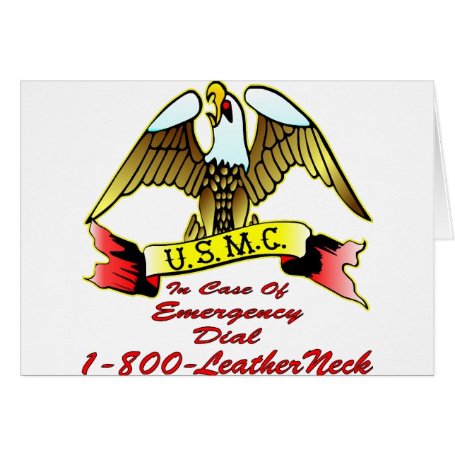 USMC bei Notrufnummer 1-800-LeatherNeck (Vorderseite (Horizontal))
