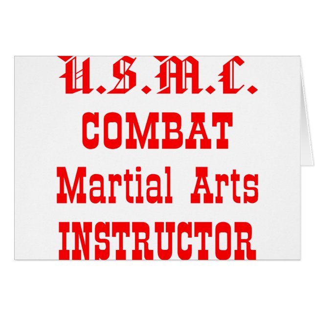 USMC Combat Martial Arts Instructor (Vorderseite (Horizontal))