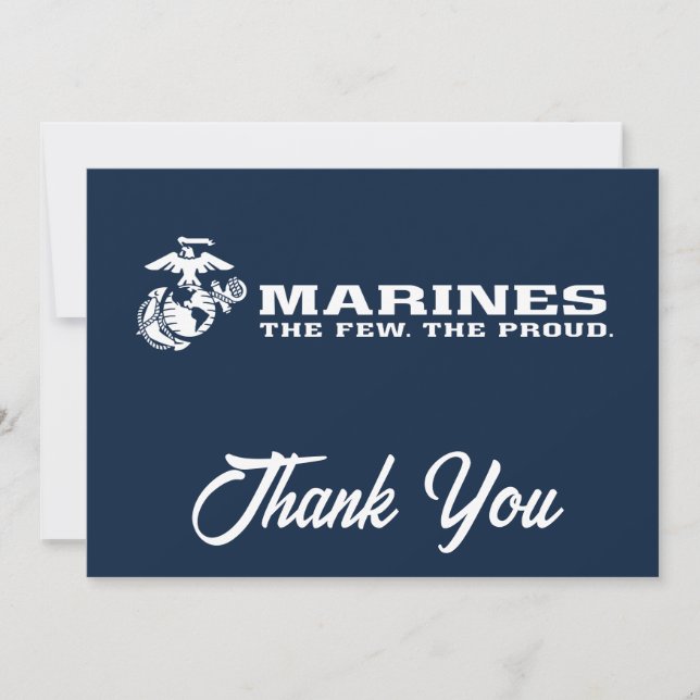 USMC Das Wenige Das stolze Logo - Weiß Dankeskarte (Vorderseite)