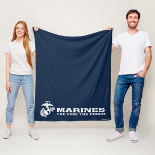 USMC Das Wenige Das stolze Logo - Weiß Fleecedecke