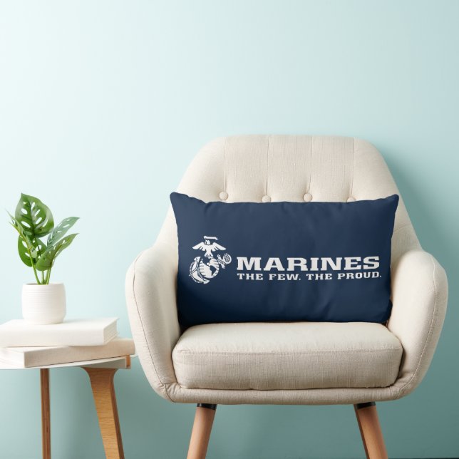 USMC Das Wenige Das stolze Logo - Weiß Lendenkissen (Stuhl )