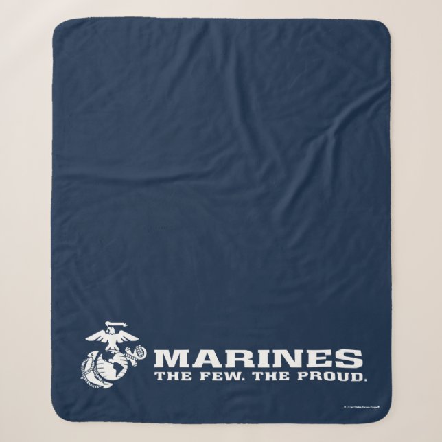 USMC Das Wenige Das stolze Logo - Weiß Sherpadecke (Vorderseite)