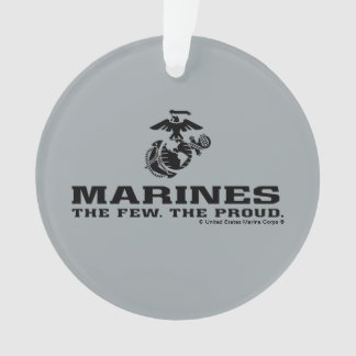 USMC "Die wenigen, die stolz" gestapelte schwarze Ornament