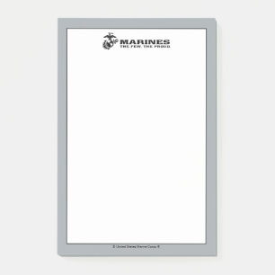 USMC "Die wenigen, die stolz" gestapelte schwarze Post-it Klebezettel