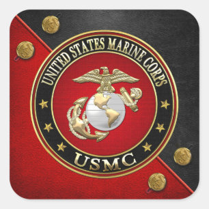 USMC EGA [Special Edition] [3D] Quadratischer Aufkleber