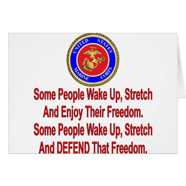 USMC Einige Menschen verteidigen diese Freiheit (Vorderseite (Horizontal))