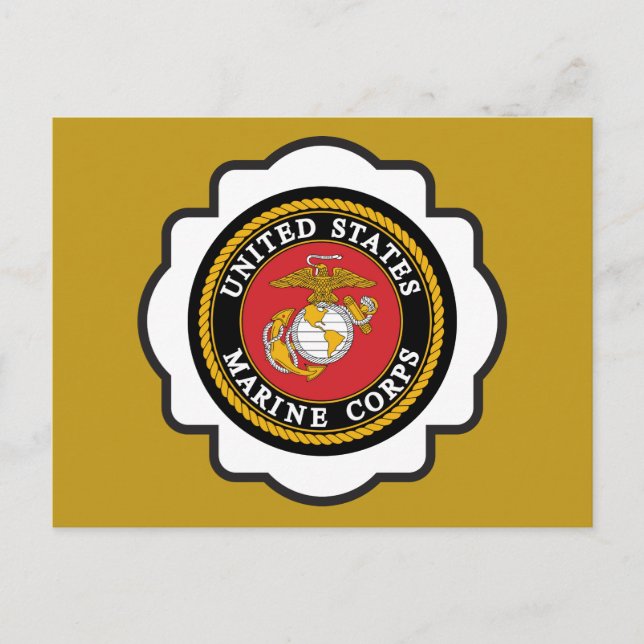 USMC Emblem-Siegel Postkarte (Vorderseite)