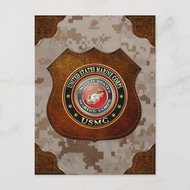 USMC-Emblem [Special Edition] [3D] Postkarte (Vorderseite)