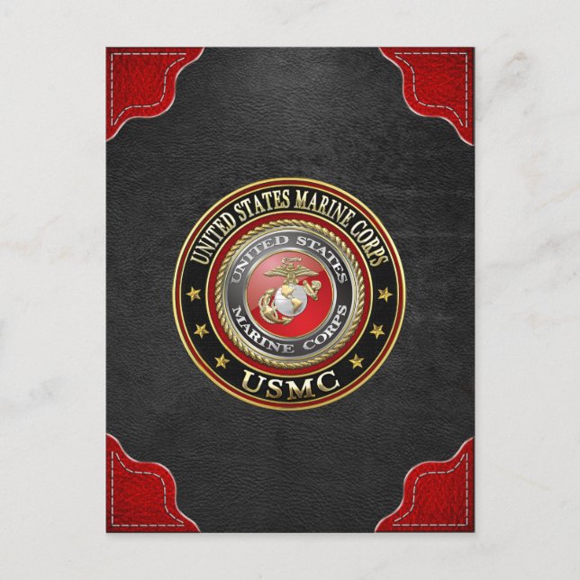 USMC-Emblem [Special Edition] [3D] Postkarte (Vorderseite)