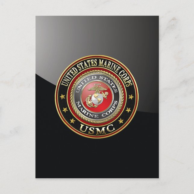USMC-Emblem [Special Edition] [3D] Postkarte (Vorderseite)