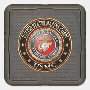 USMC-Emblem [Special Edition] [3D] Quadratischer Aufkleber