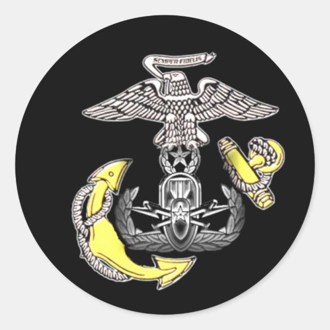 USMC EOD 2 RUNDER AUFKLEBER (Vorderseite)