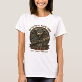 USMC First to Fight Eagle und Kampfmesser Damen T-Shirt