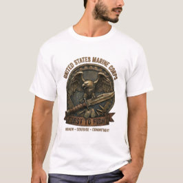 USMC First to Fight Eagle und Kampfmesser Herren T-Shirt