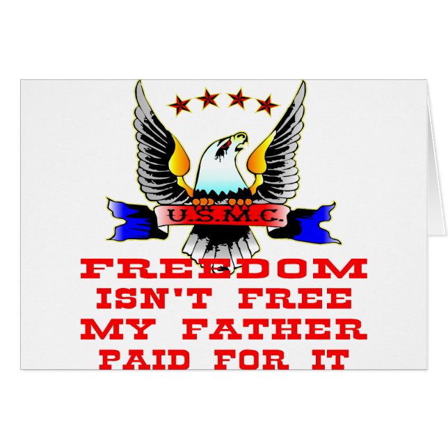 USMC Freedom ist nicht frei mein Vater bezahlt daf (Vorderseite (Horizontal))