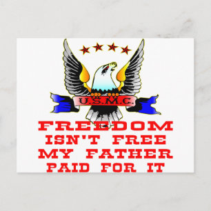 USMC Freedom ist nicht frei mein Vater bezahlt daf Postkarte