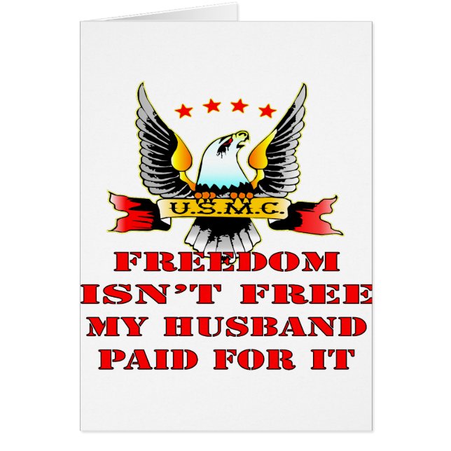 USMC Freedom ist nicht kostenlos mein Ehemann beza (Vorne)