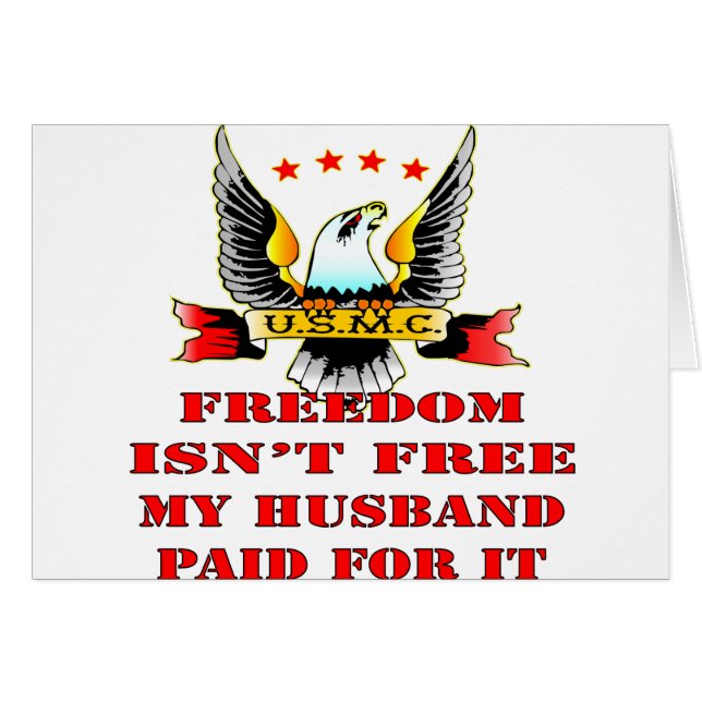 USMC Freedom ist nicht kostenlos mein Ehemann beza (Vorderseite (Horizontal))