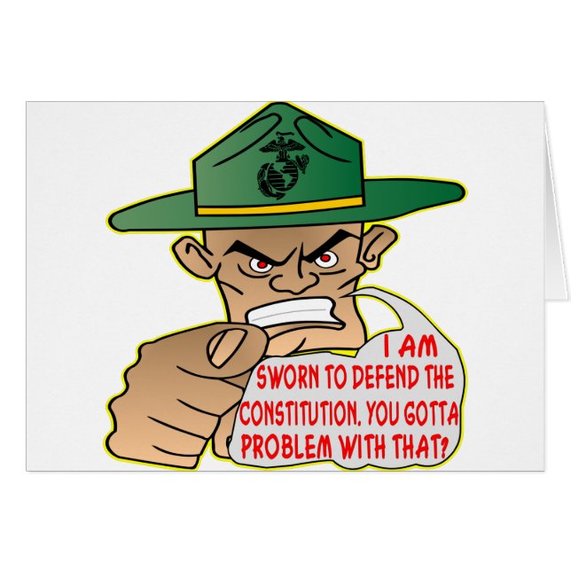 USMC Je suis juré de défendre la constitution (Devant horizontal)