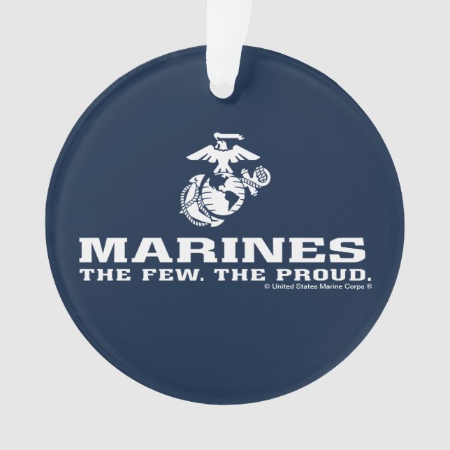 USMC Les rares Logo Fiers Empilés - Blanc (devant)