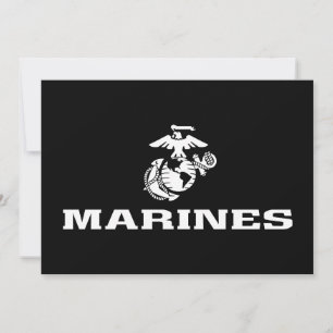 USMC Logo gestapelt - weiß