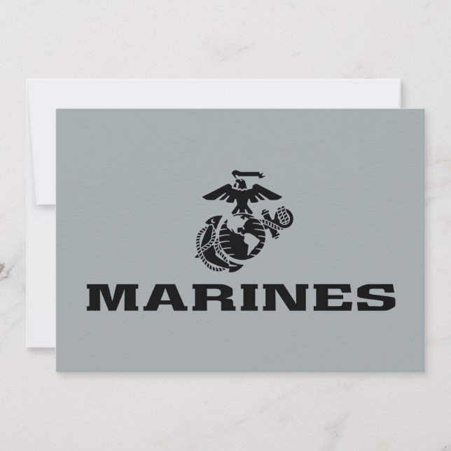 USMC-Logo mit schwarzen Logos (Vorderseite)