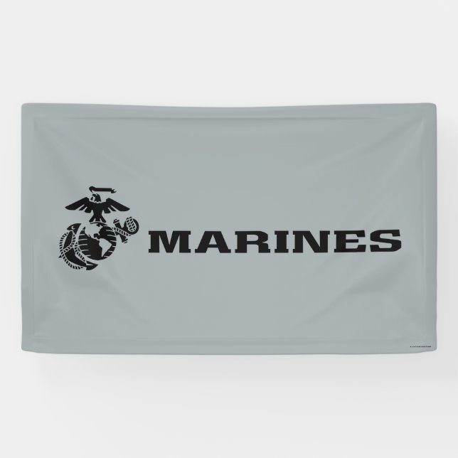 USMC-Logo mit schwarzen Logos Banner (Horizontal)