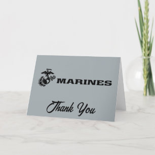 USMC-Logo mit schwarzen Logos Dankeskarte
