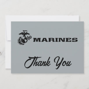 USMC-Logo mit schwarzen Logos Dankeskarte