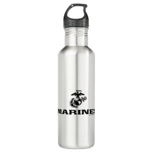 USMC-Logo mit schwarzen Logos Edelstahlflasche
