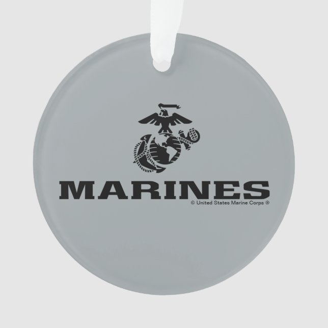 USMC-Logo mit schwarzen Logos Ornament (Vorderseite)