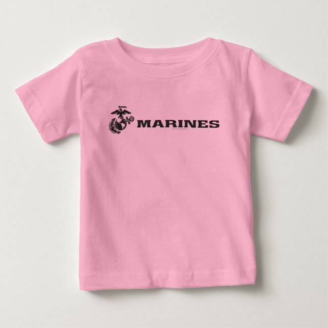 USMC Logo - Schwarz Baby T-shirt (Vorderseite)