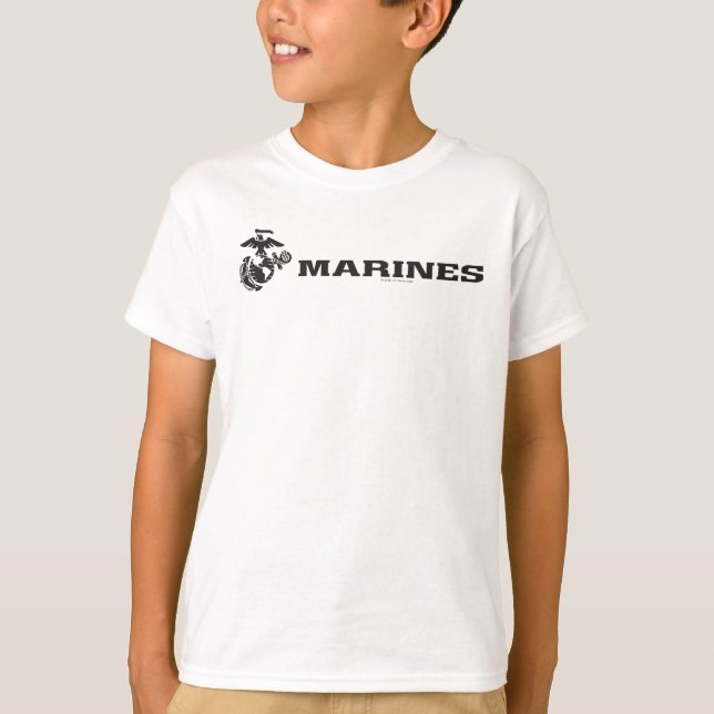 USMC Logo - Schwarz T-Shirt (Vorderseite)