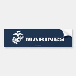 Usmc-Logo - Weiß Autoaufkleber