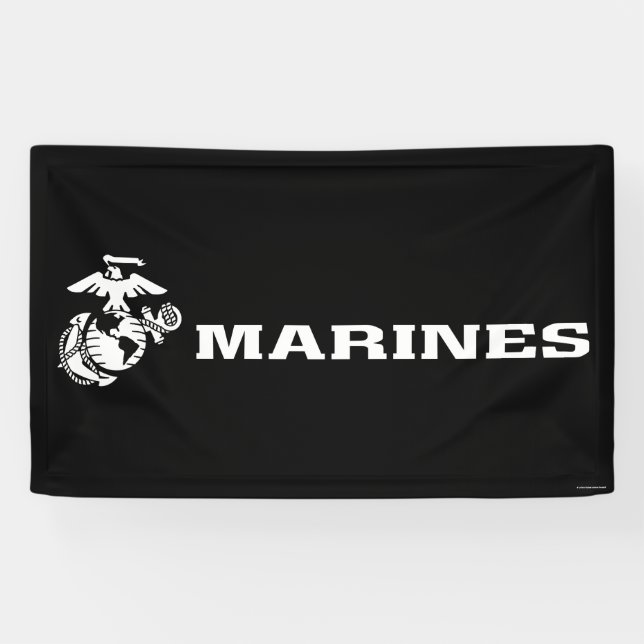 USMC-Logo - Weiß Banner (Horizontal)