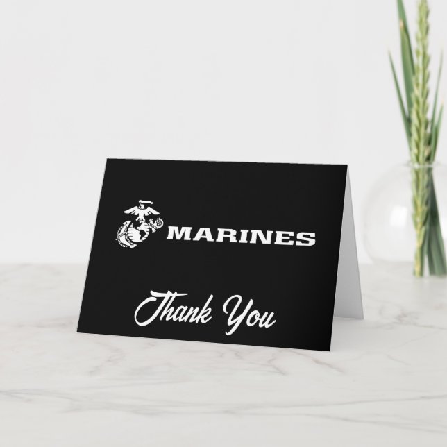 USMC-Logo - Weiß Dankeskarte (Vorderseite)