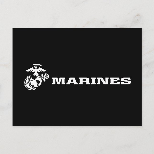 USMC-Logo - Weiß Feiertagspostkarte (Vorderseite)